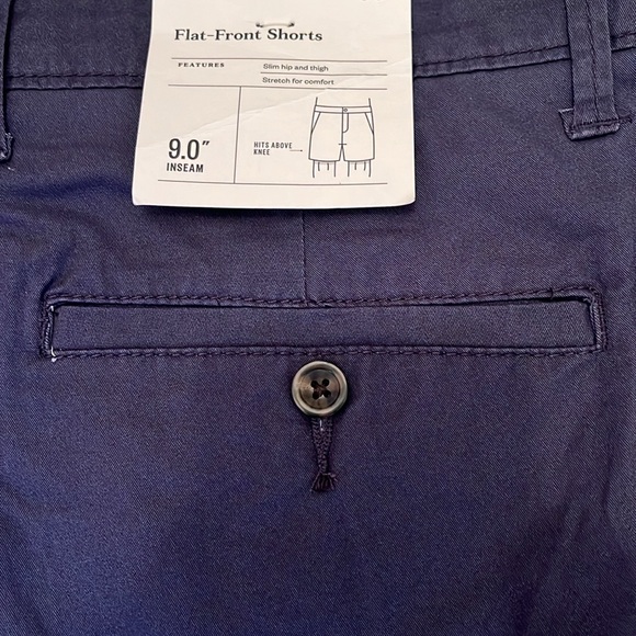 Good Fellow Men's Navy Shorts Flat Front  Size 38 - Picture 9 of 10